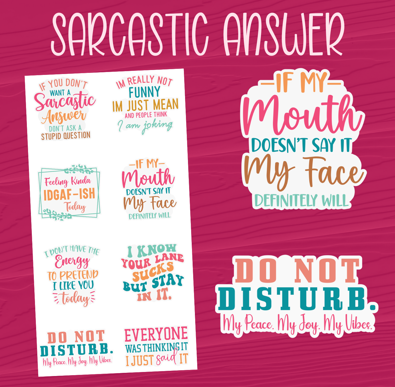Sarcastic Answer Stickers