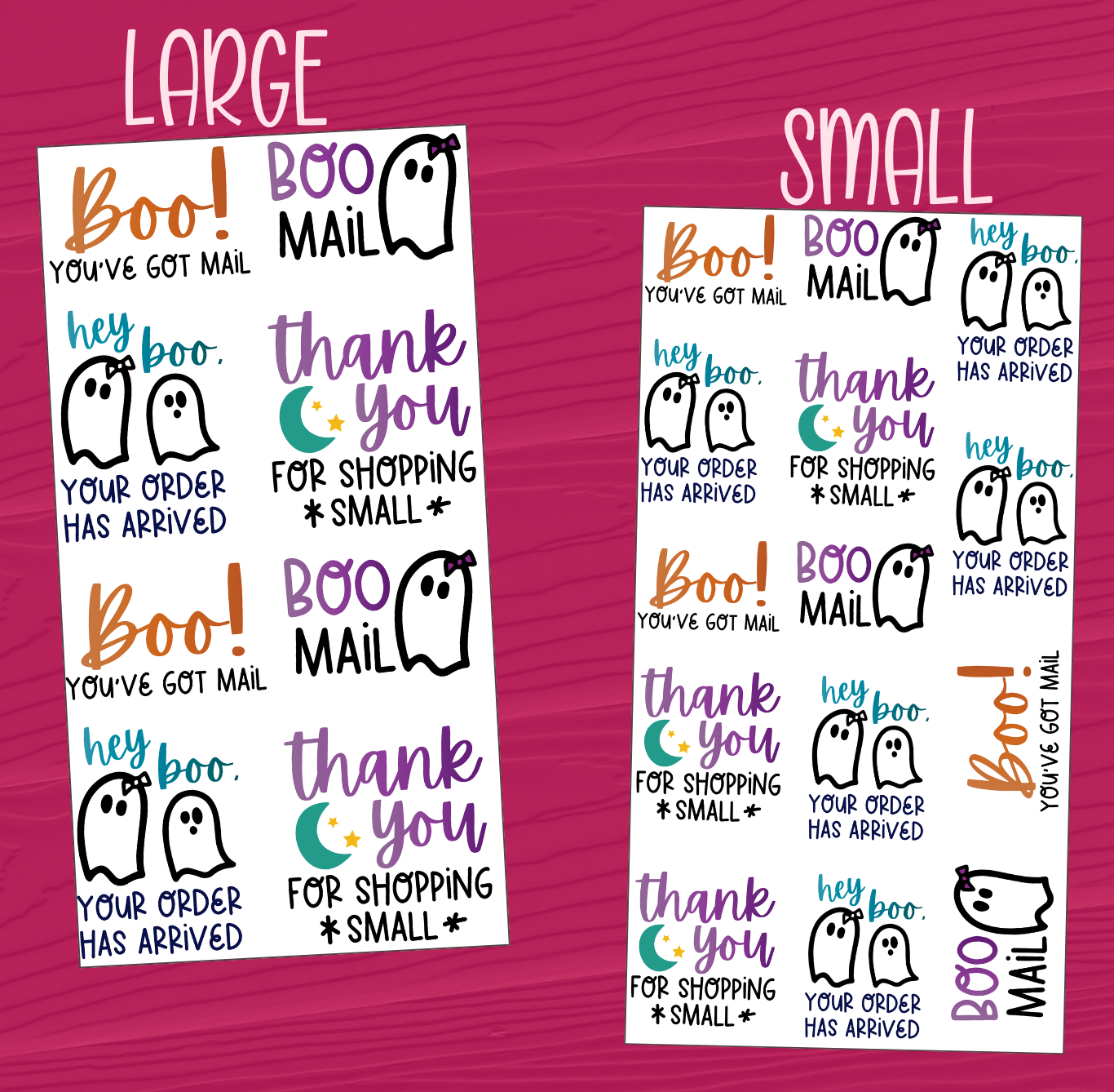 Boo You've Got Mail Stickers