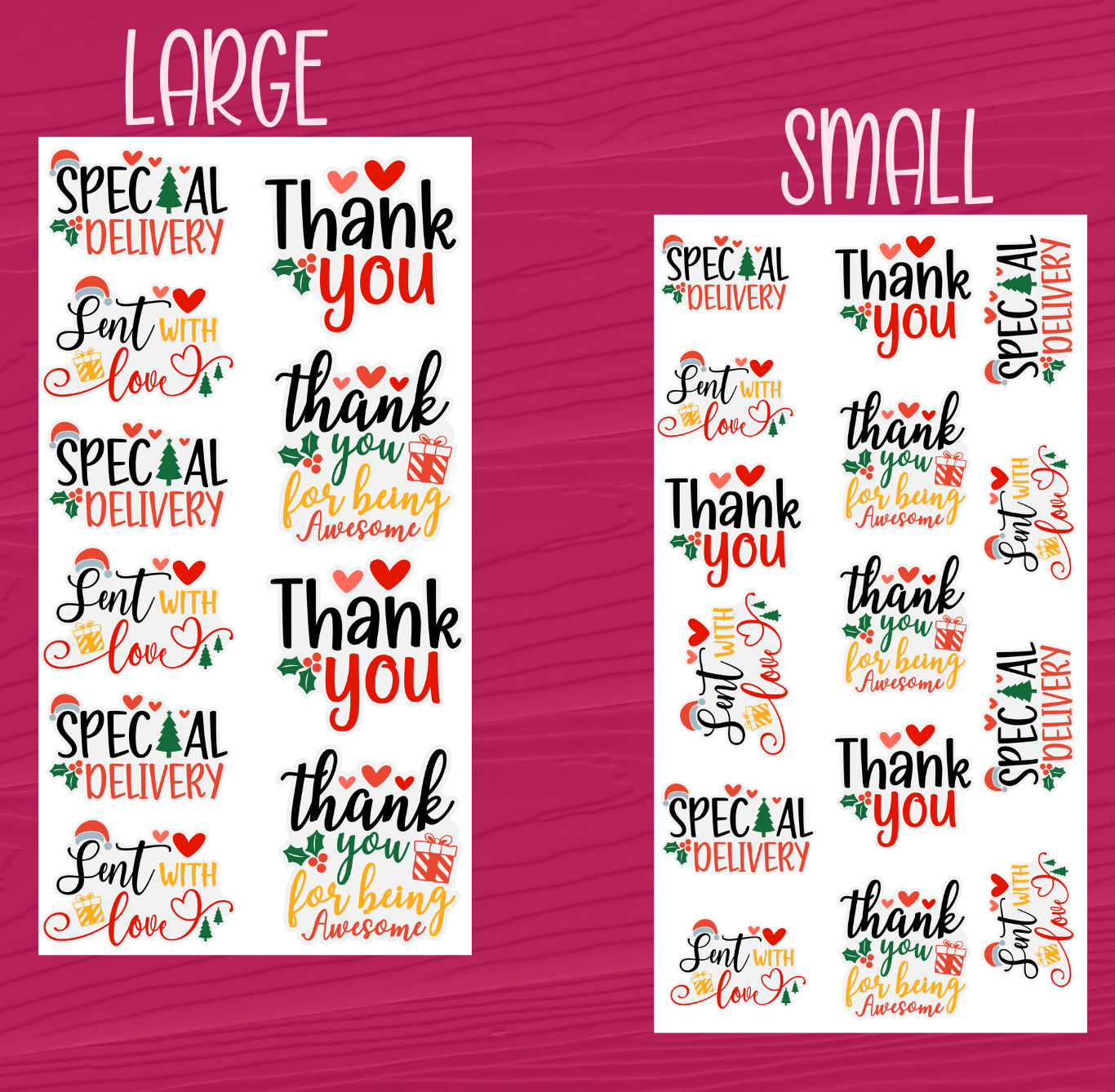Special Delivery Christmas Stickers