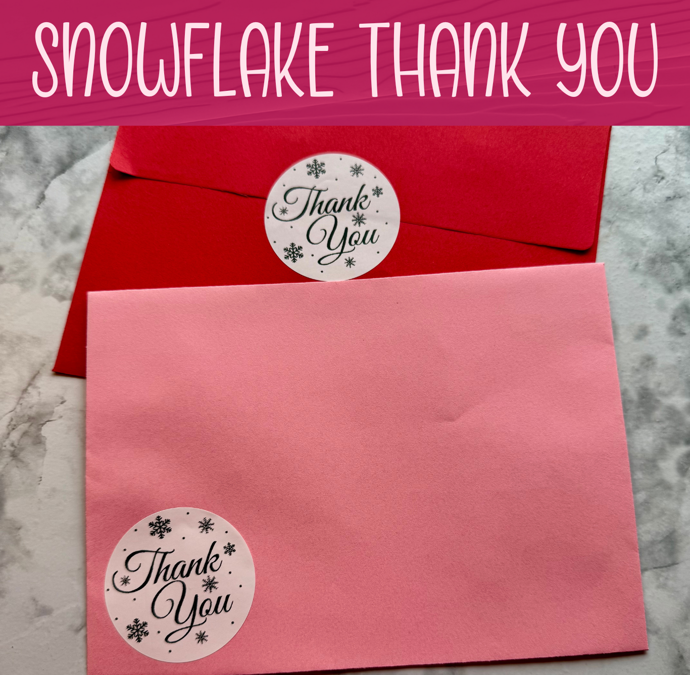 Snowflake Thank You Basic Stickers