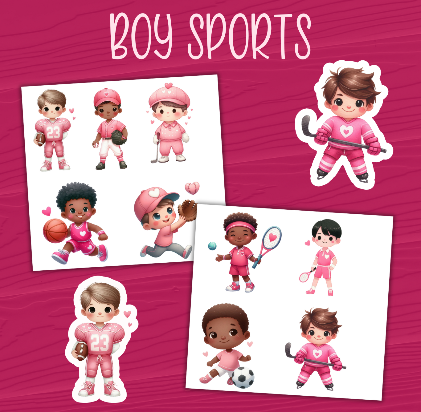 Boy Sport Stickers