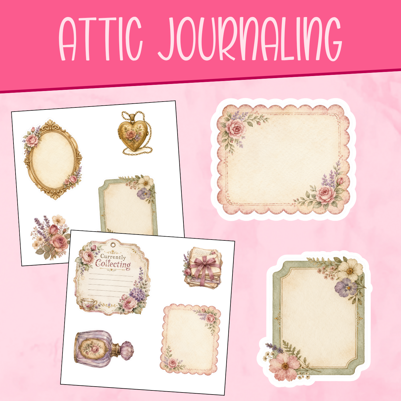 In the Attic - Journaling Stickers