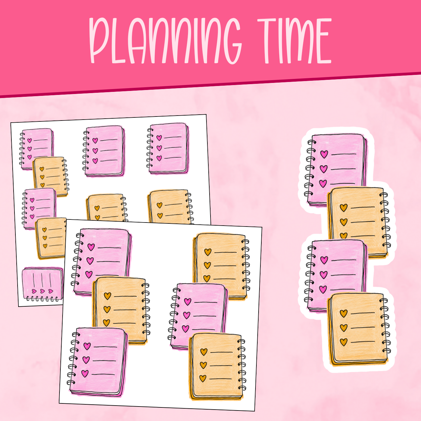 Planning Time (Orange & Purple) Stickers