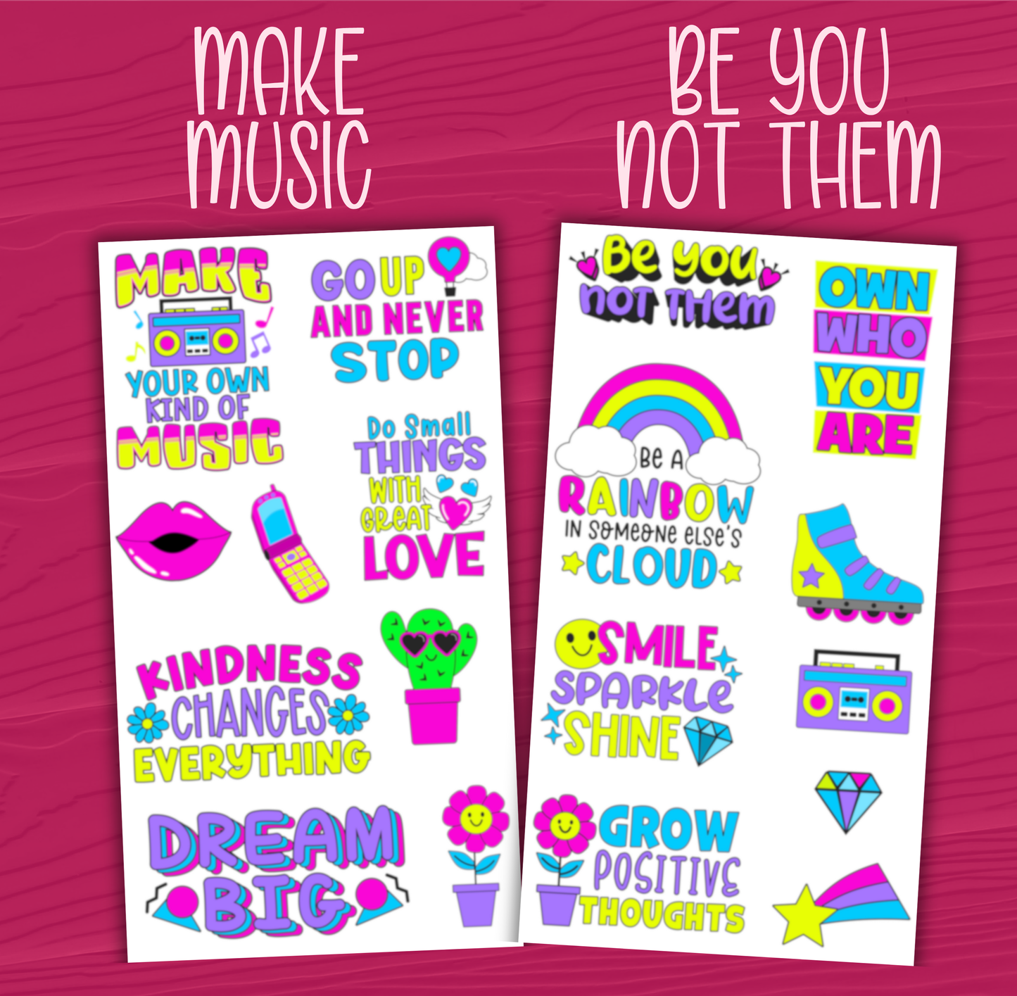90's Inspirational Stickers