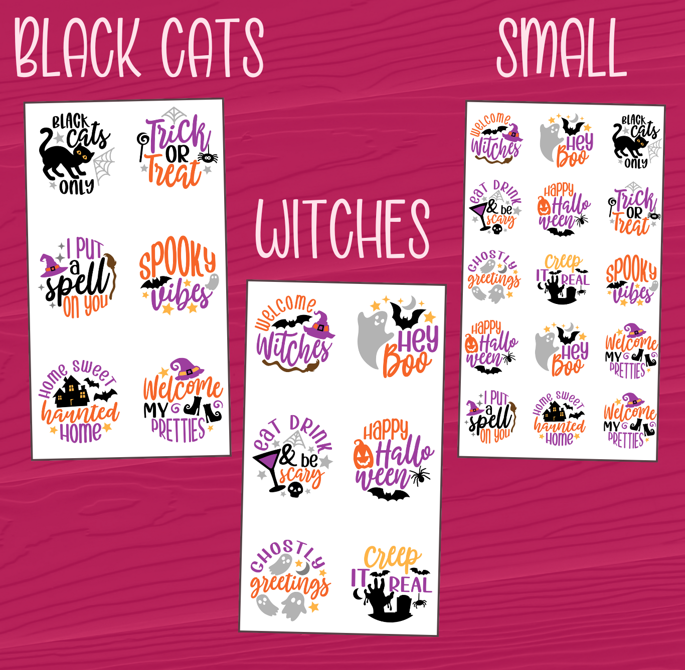 Halloween Circle Stickers