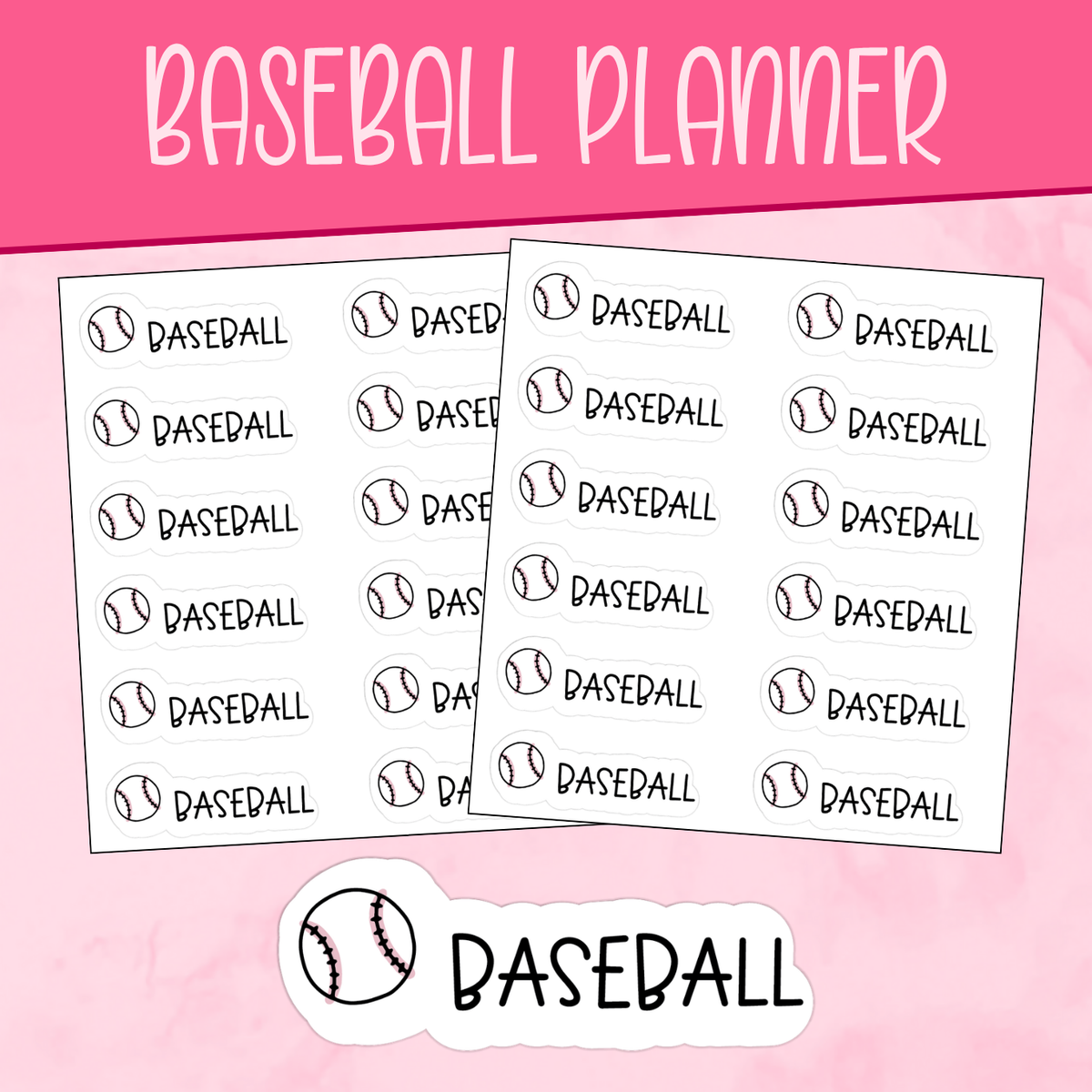 Baseball Planner Stickers