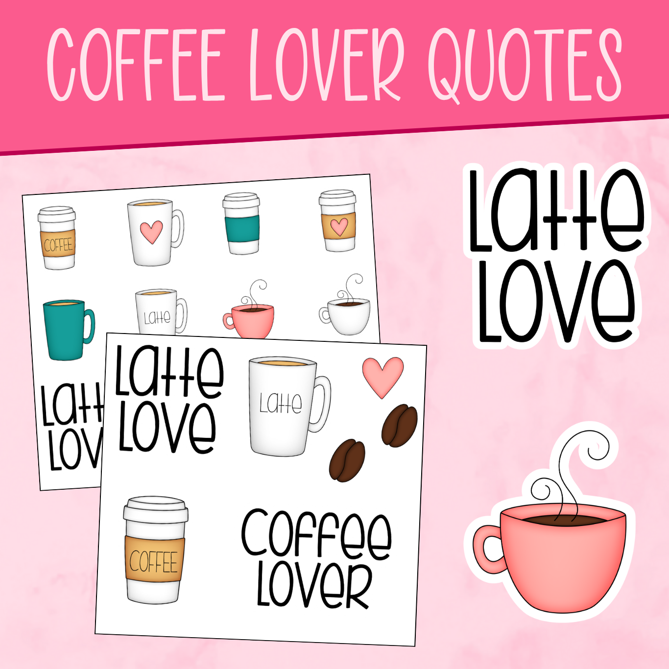 Coffee Lover Quote Stickers