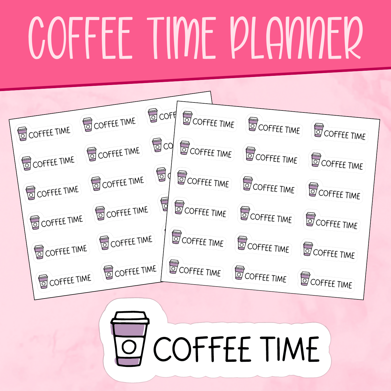Coffee Time Planner Stickers