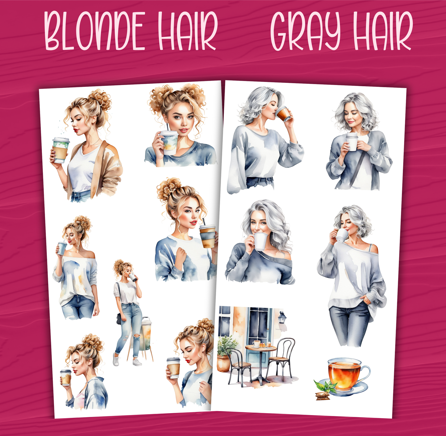 Coffee Women Stickers