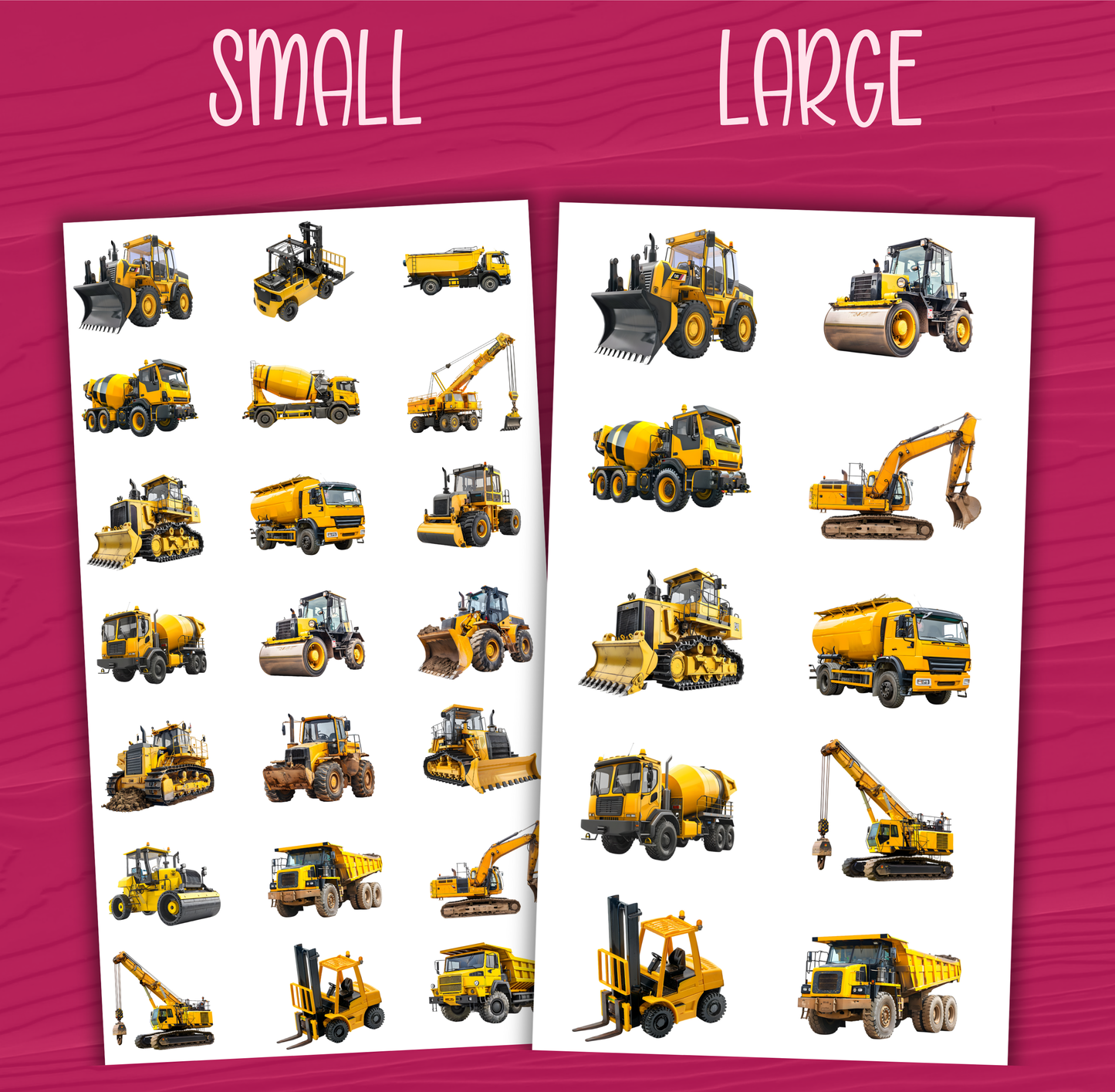 Construction Vehicle Stickers