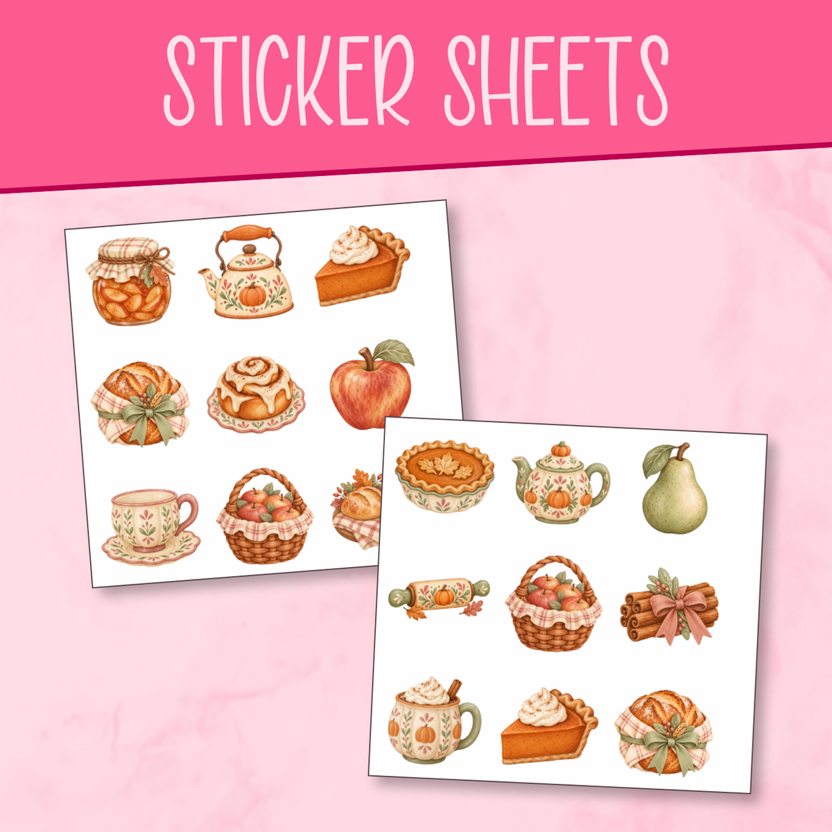 Cozy Fall Food Stickers