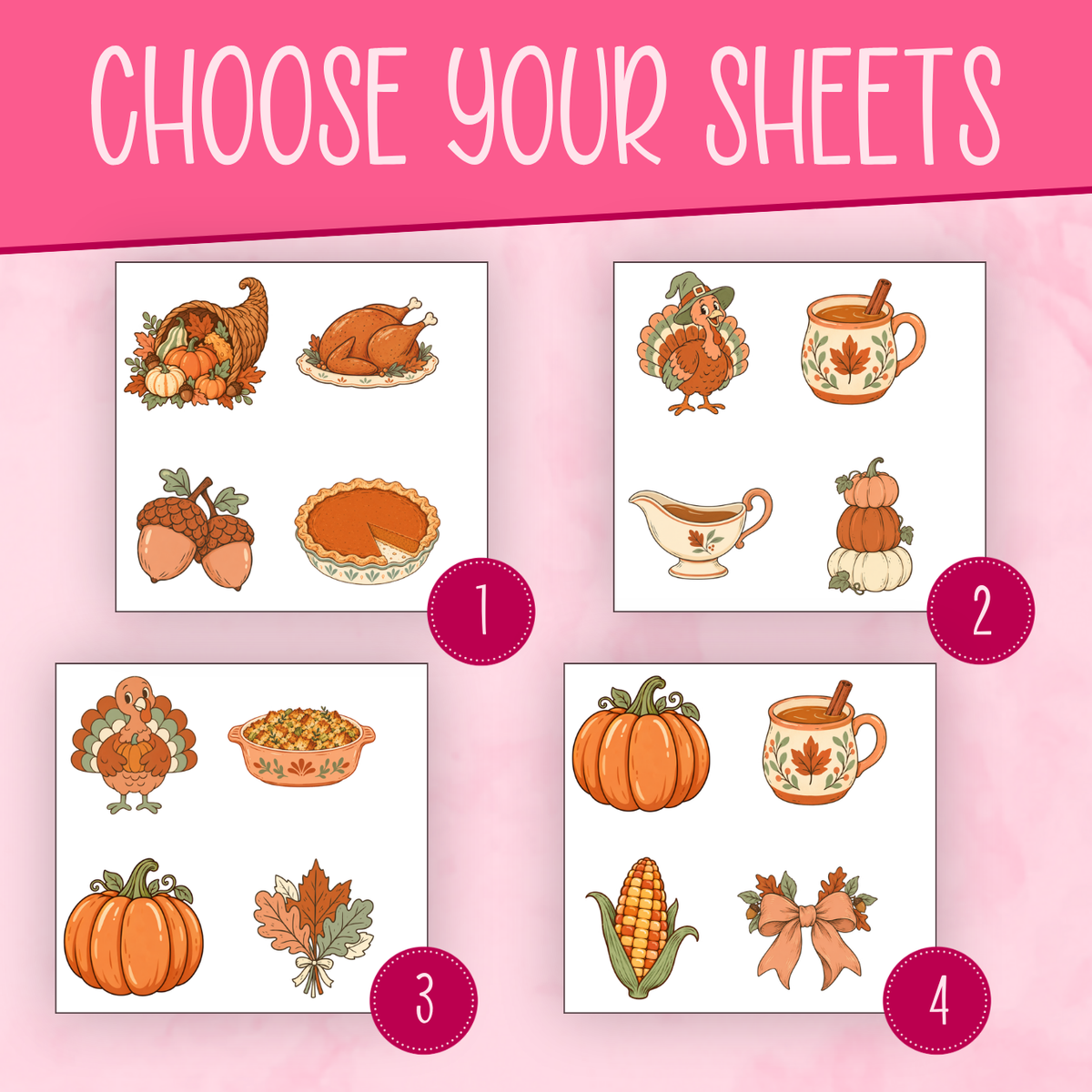 Groovy Thanksgiving Stickers