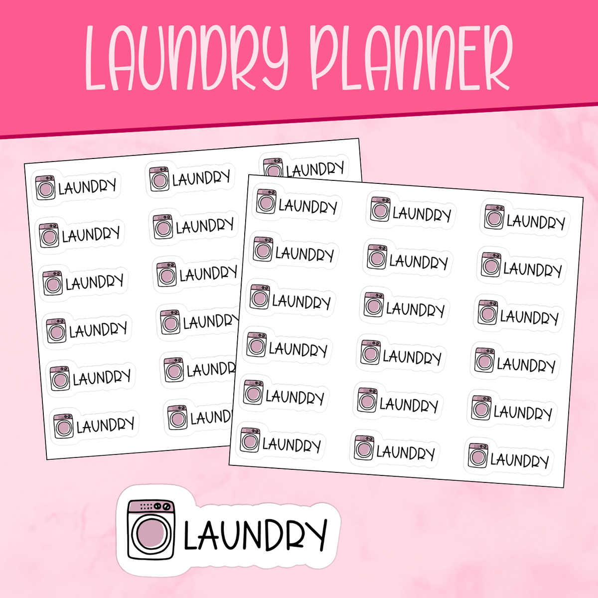 Laundry Planner Stickers