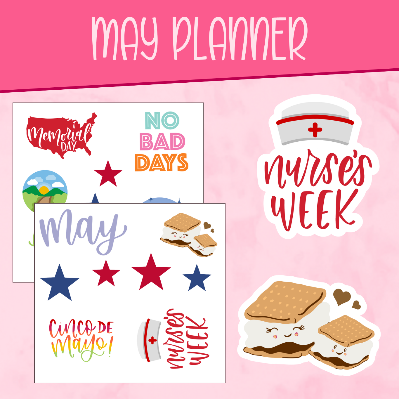 May Planner Stickers