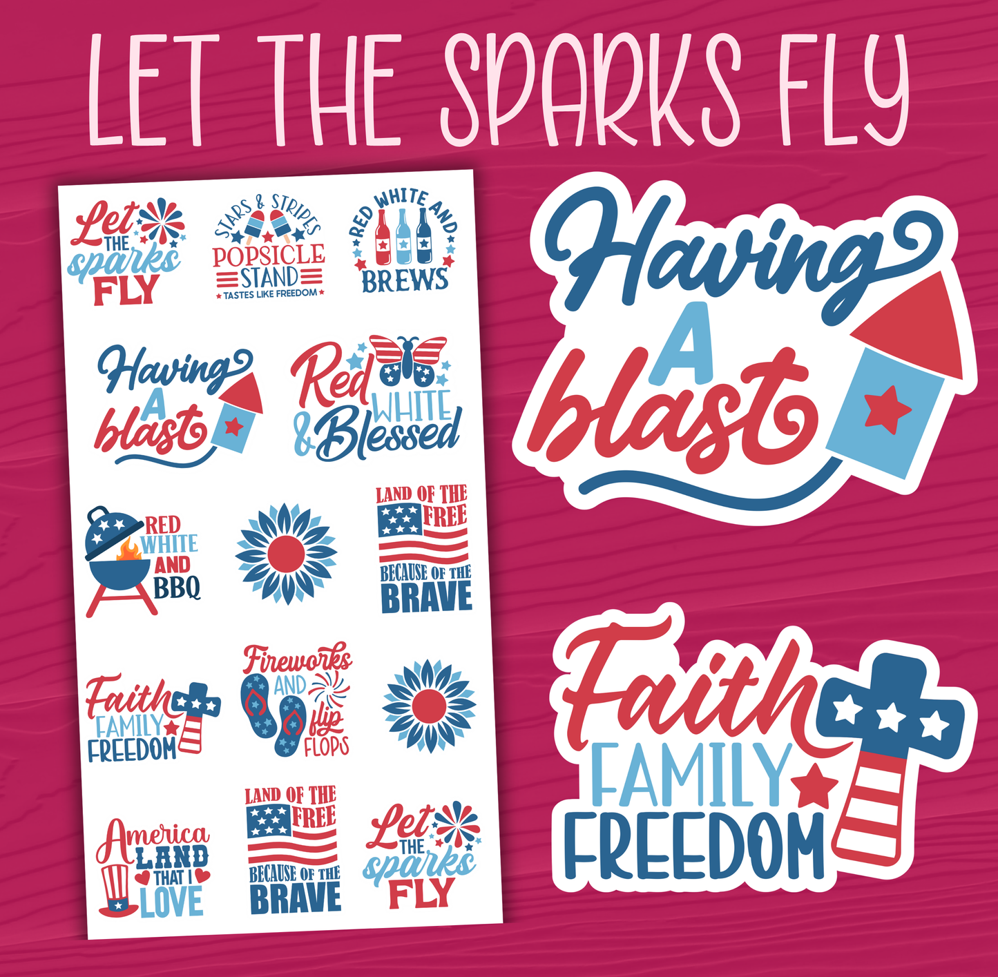 Let the Sparks Fly Stickers