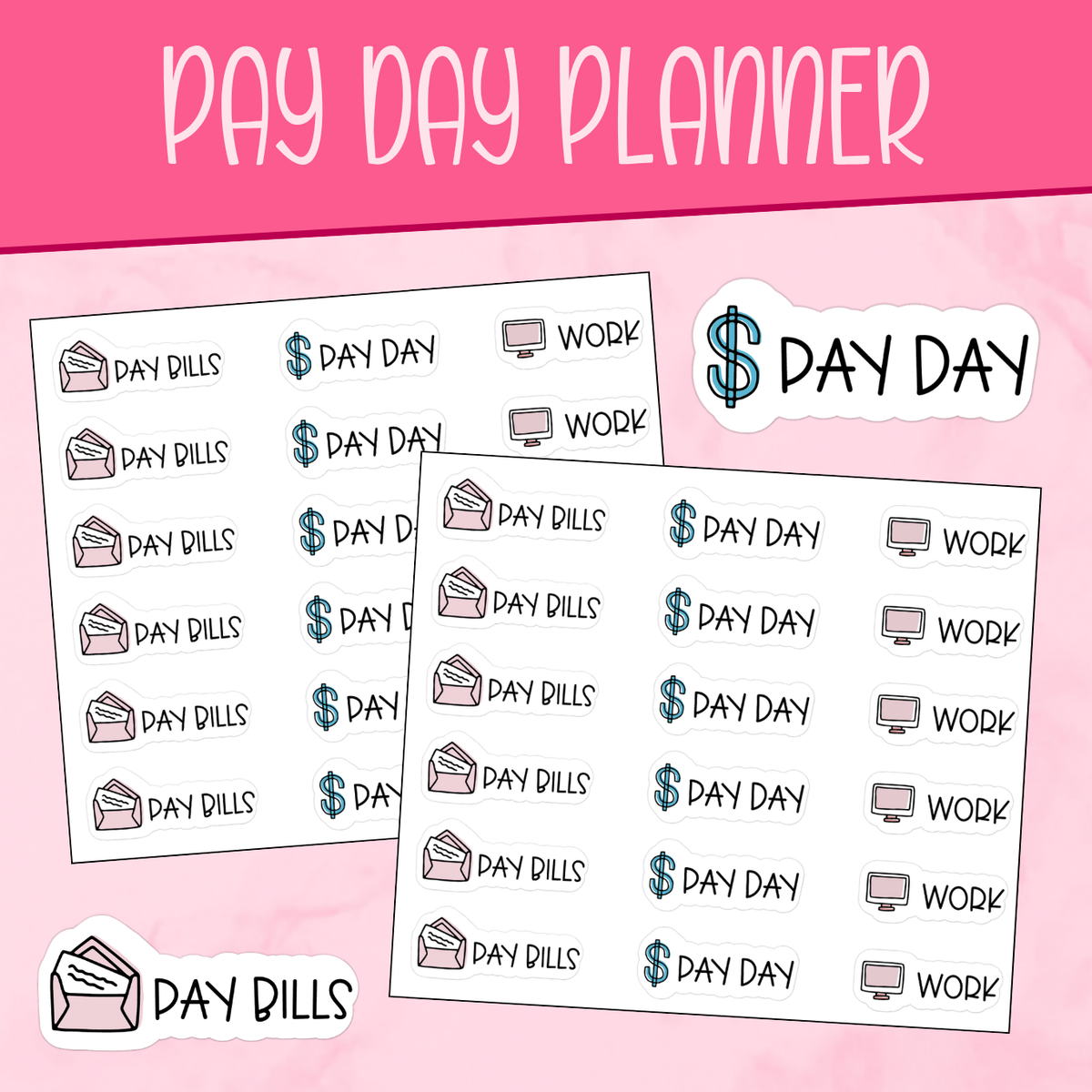 Pay Day Planner Stickers