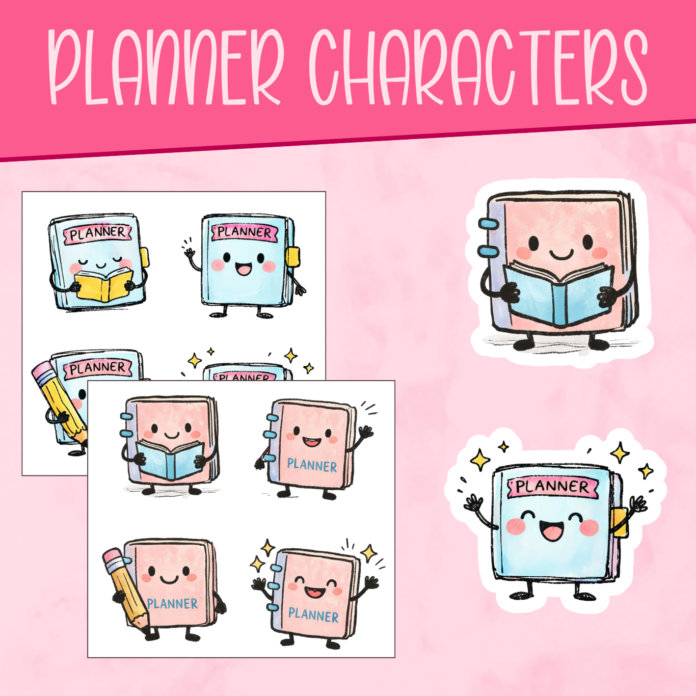 Planner Character Stickers