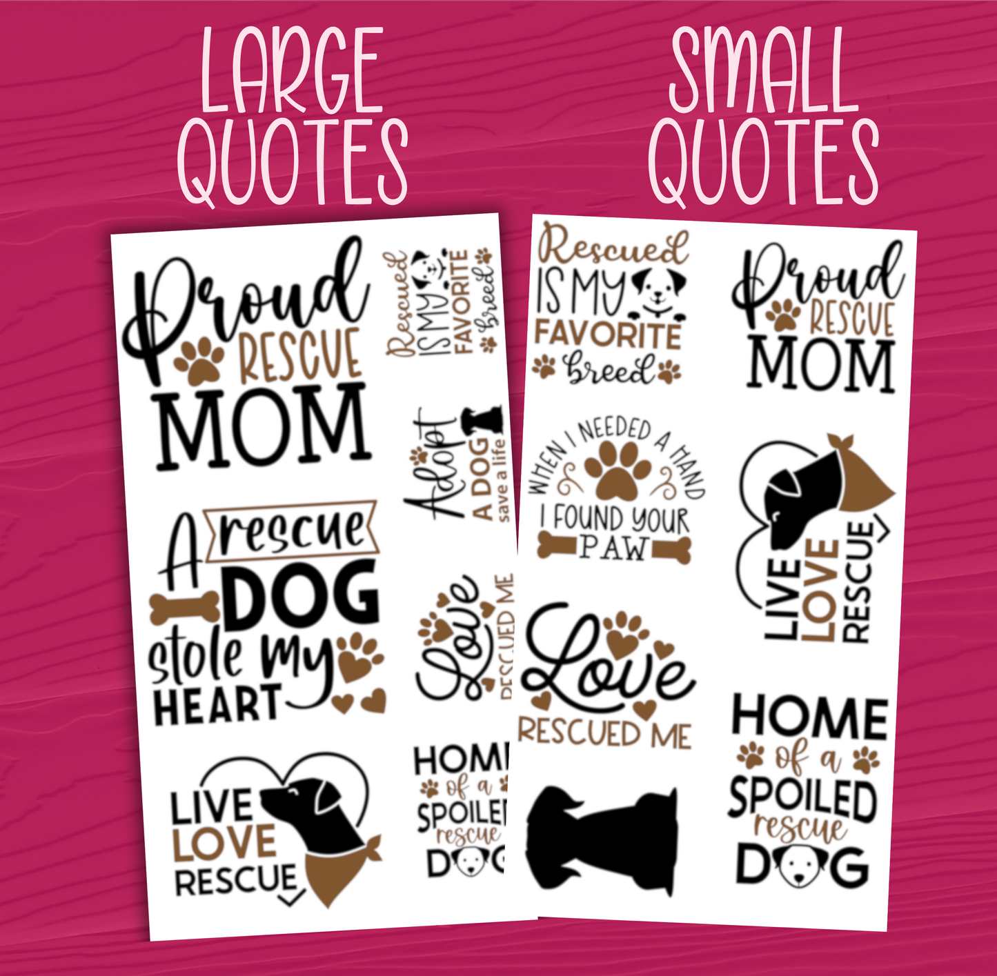 Dog Rescue Stickers