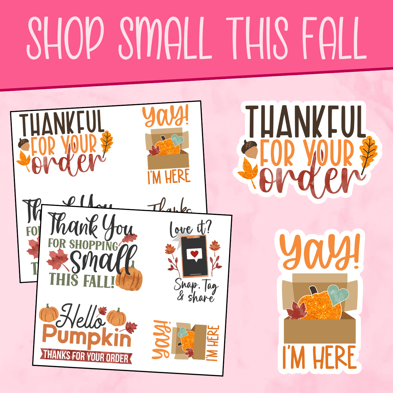 Shop Small This Fall Stickers