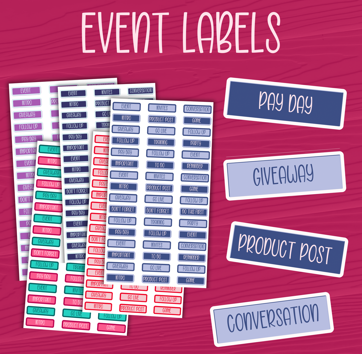 Event Label Stickers