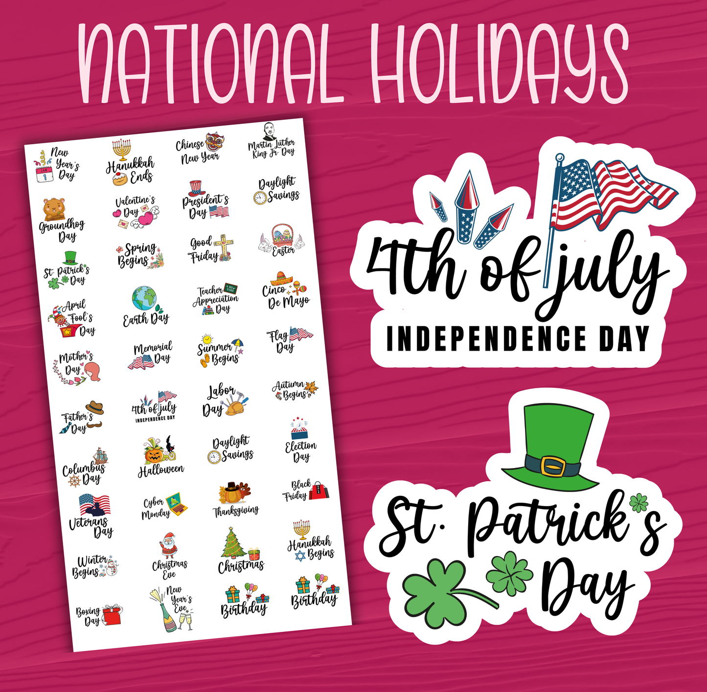National Holidays Stickers