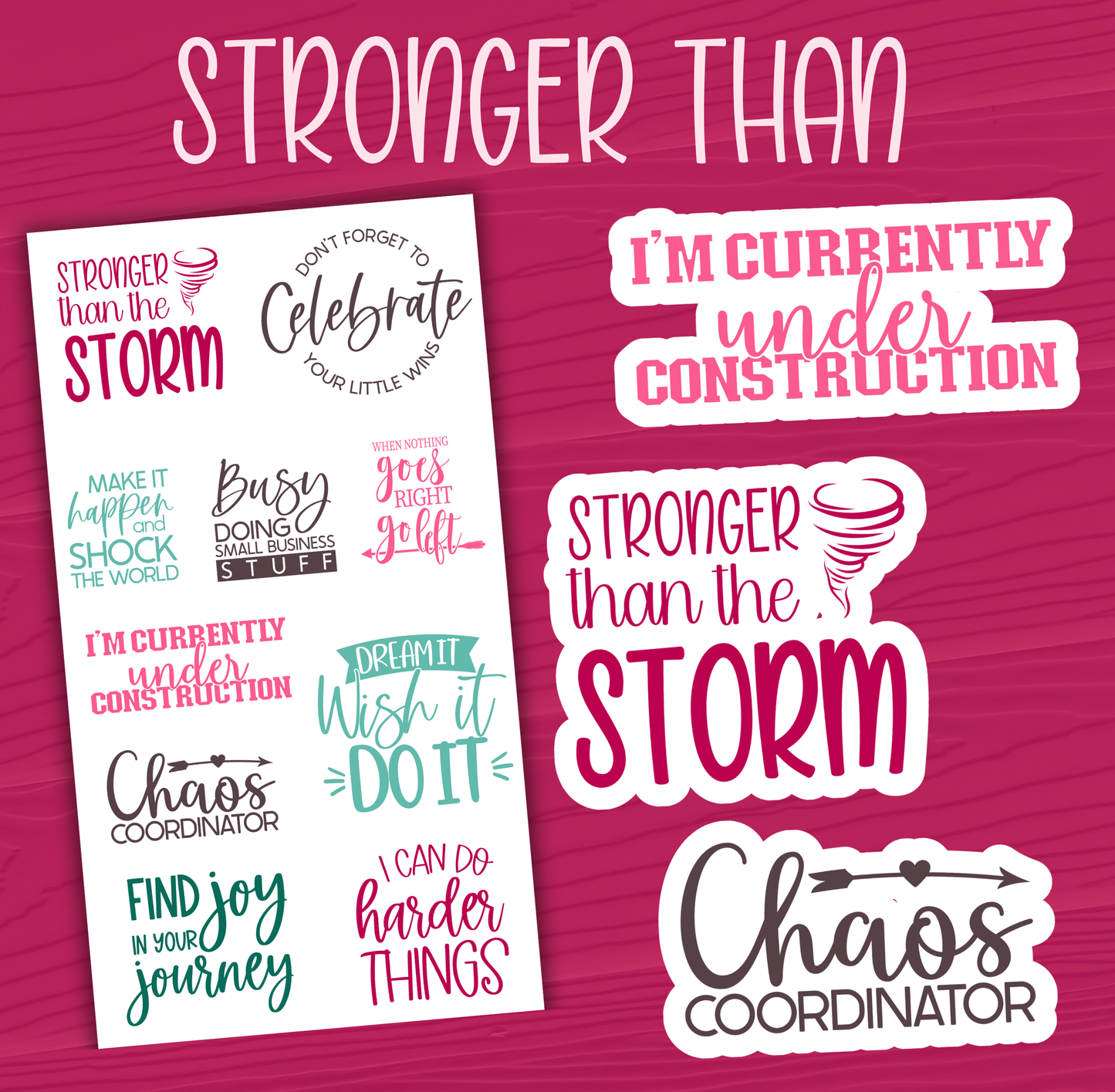 Stronger than the Storm Stickers