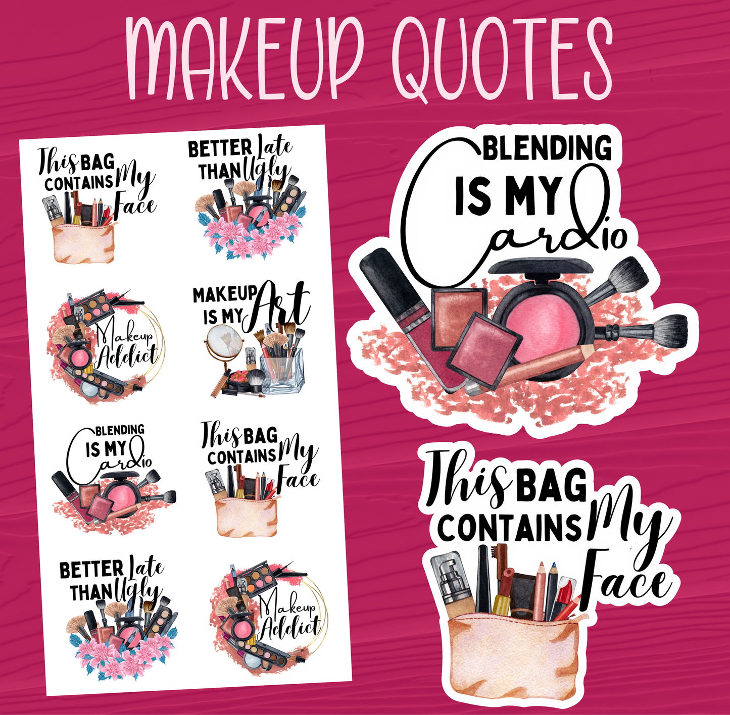 Makeup Quote Stickers
