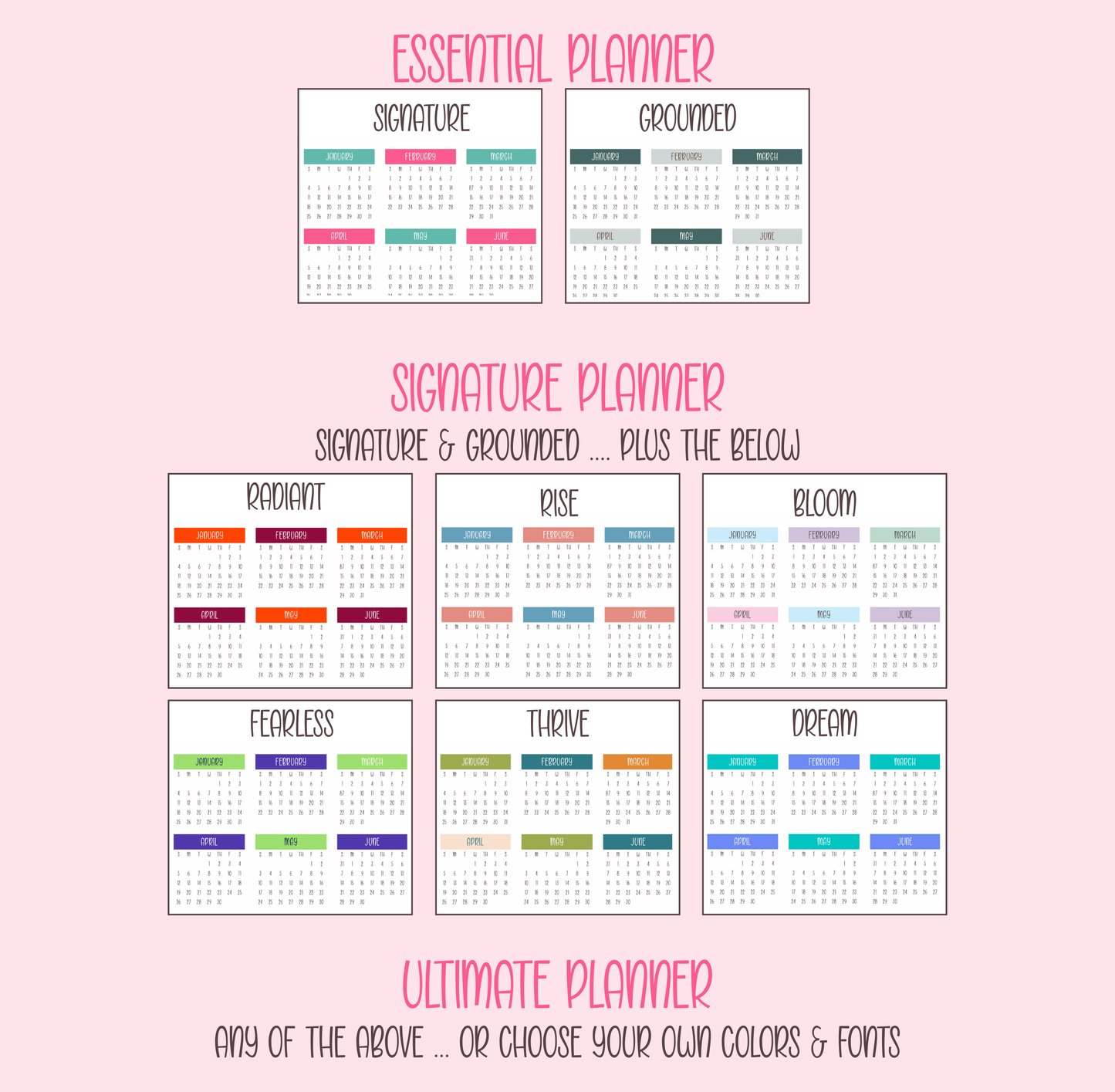 Custom Planners, Your Way