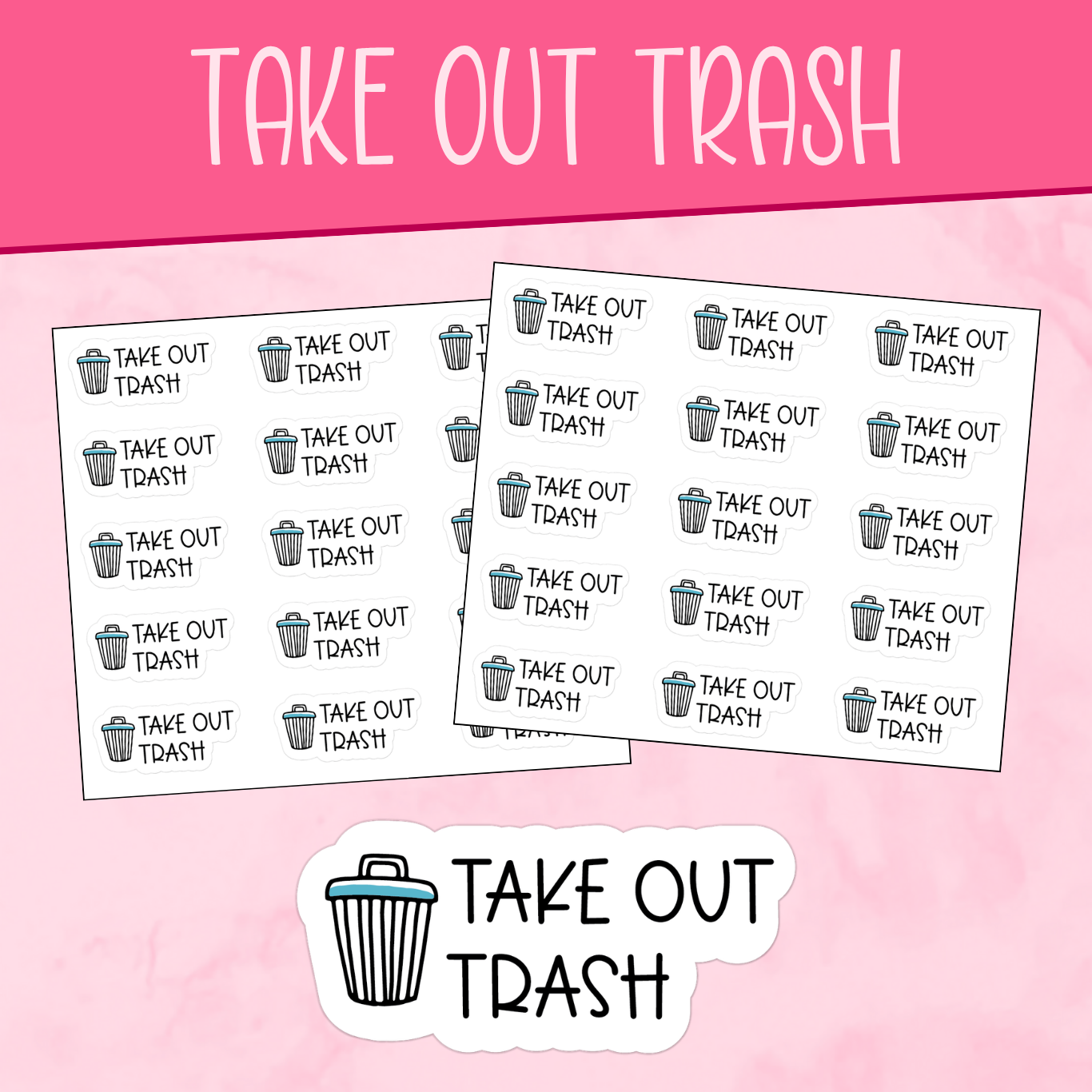 Take Out Trash Planner Stickers