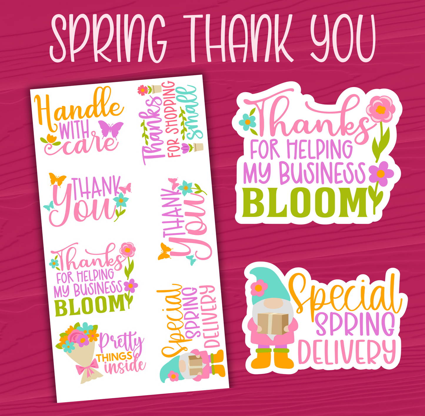 Spring Thank You Stickers