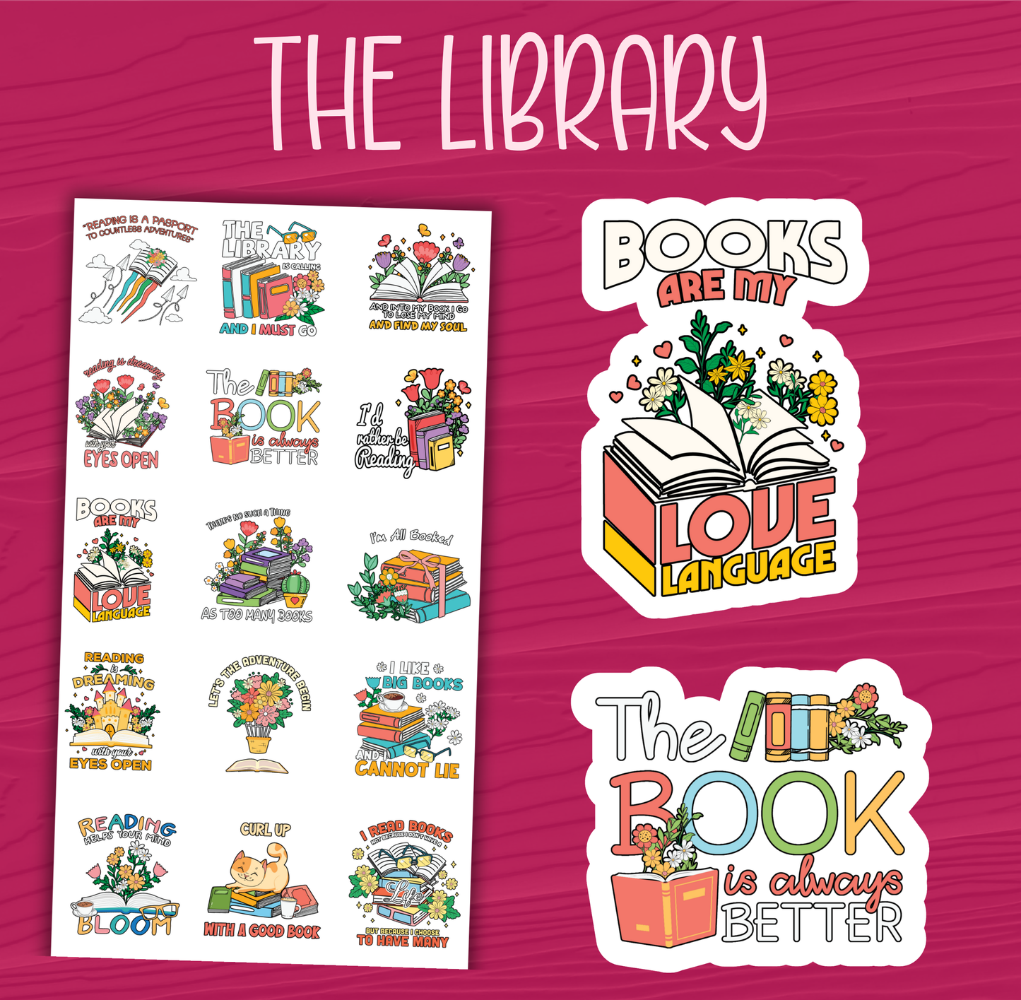 The Library (book) Stickers