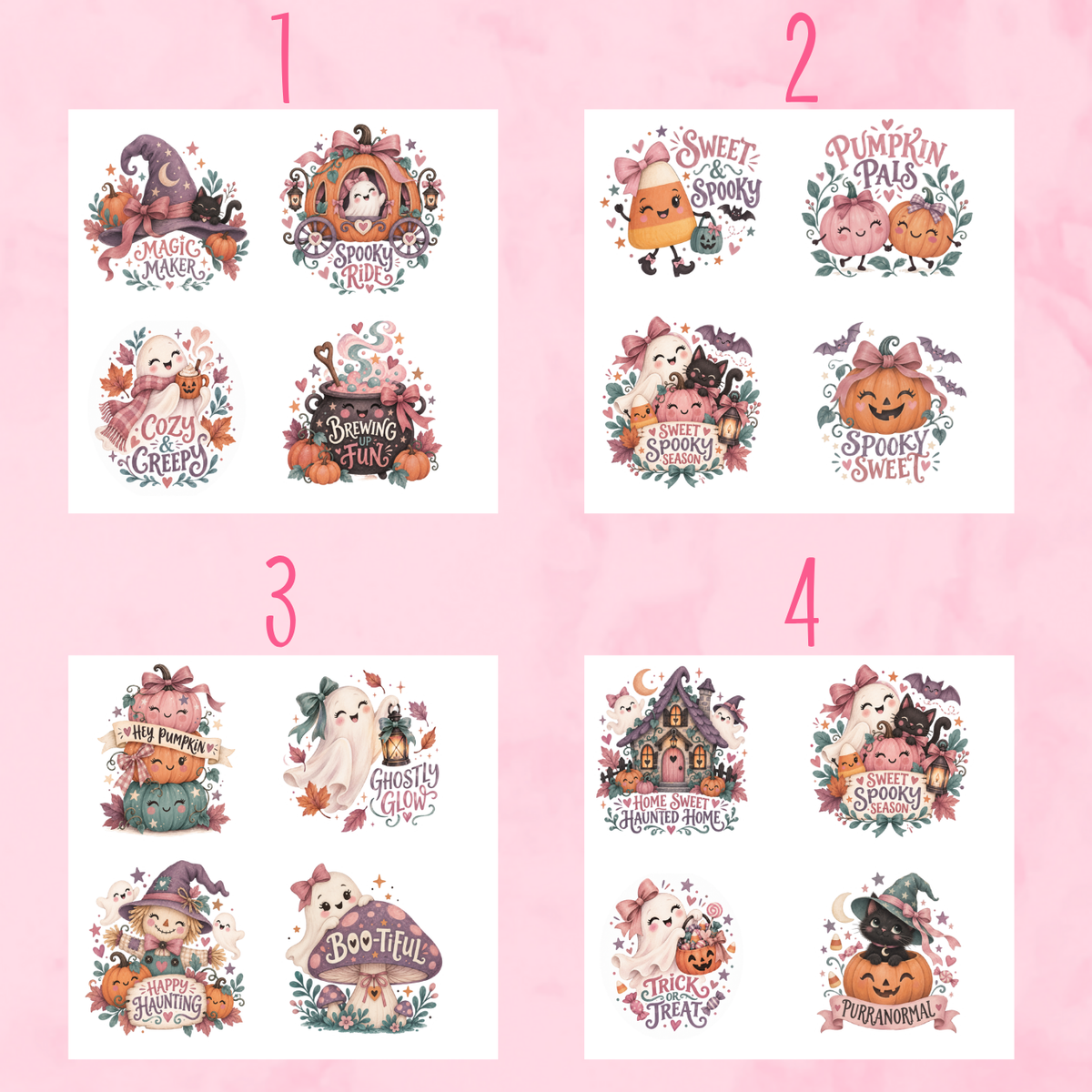 Whimsical Halloween Large Stickers