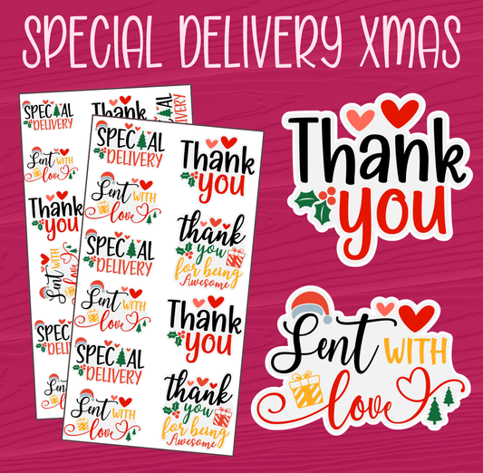 Special Delivery Christmas Stickers