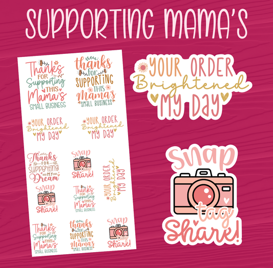 Supporting This Mama's Business Stickers