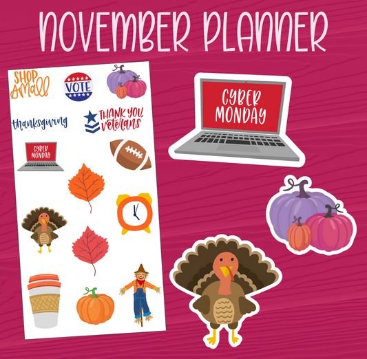 November Planner Stickers