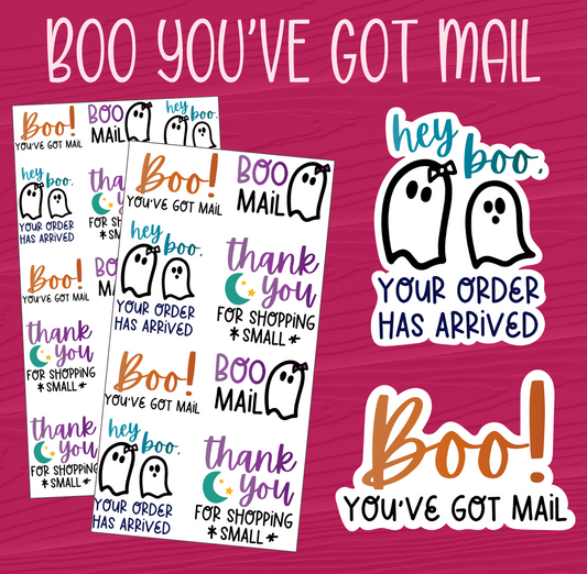 Boo You've Got Mail Stickers