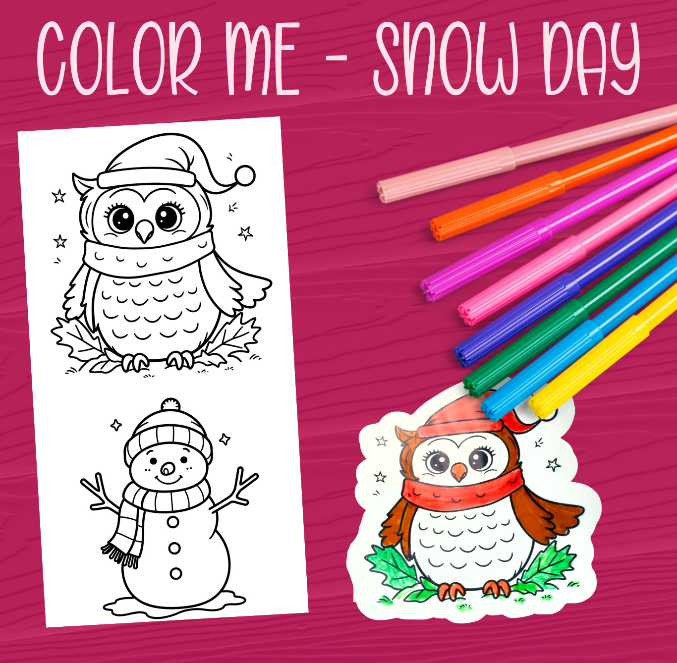 Snow Day Color Me Stickers