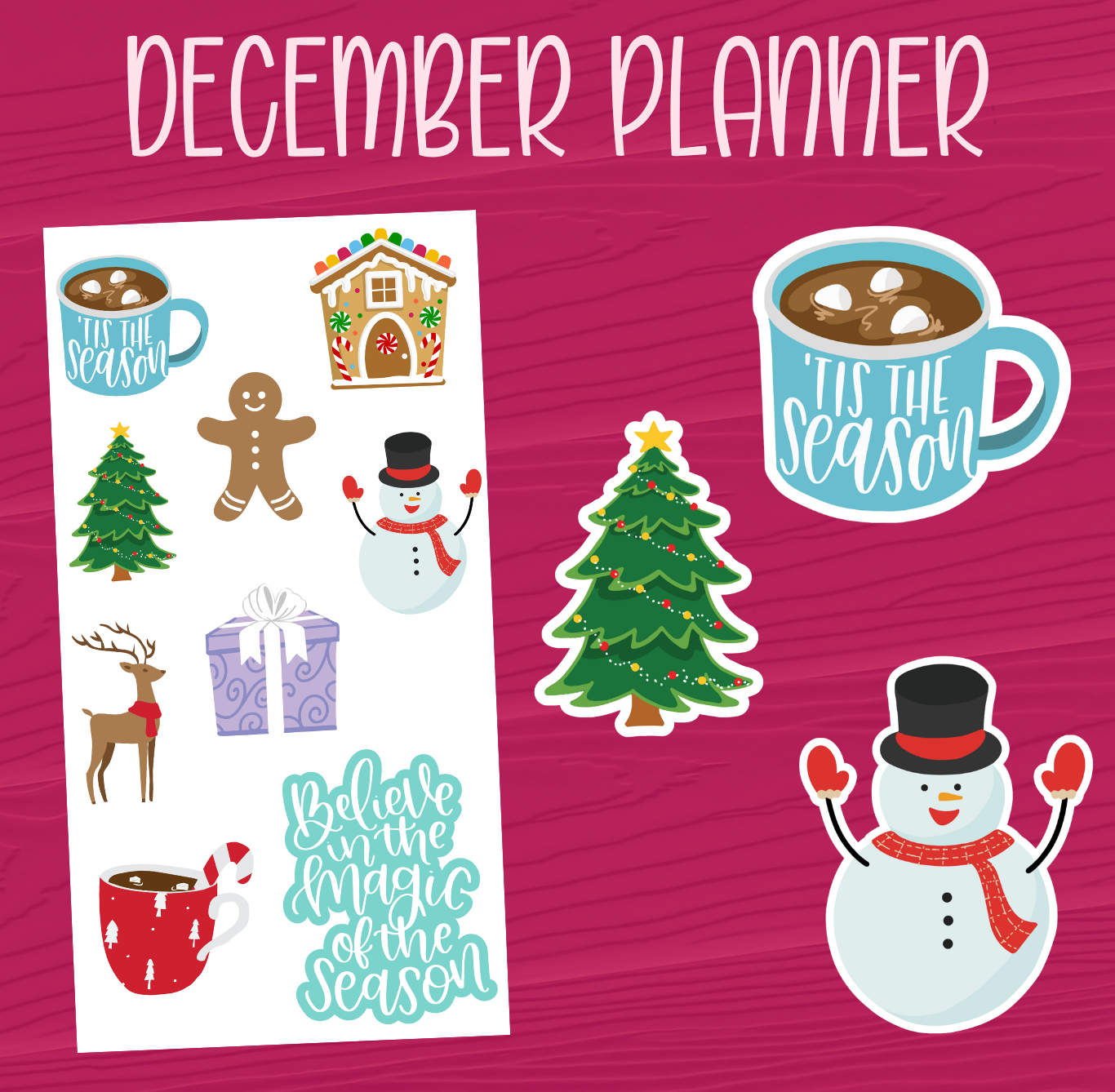December Planner Stickers