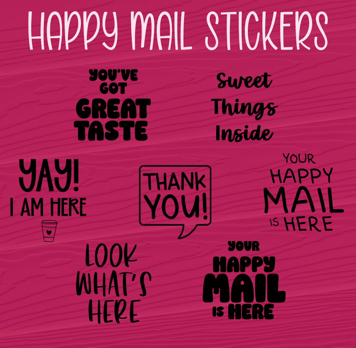 Happy Mail Basic Stickers