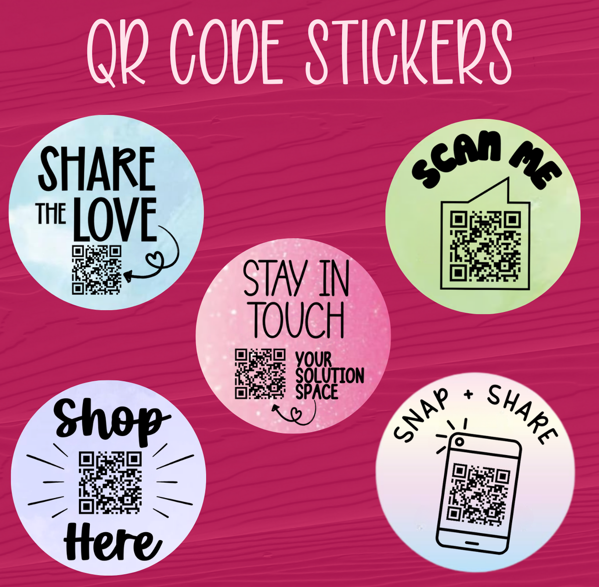 Qr Code Stickers In Store QR Code Basic Stickers – Your Solution Space