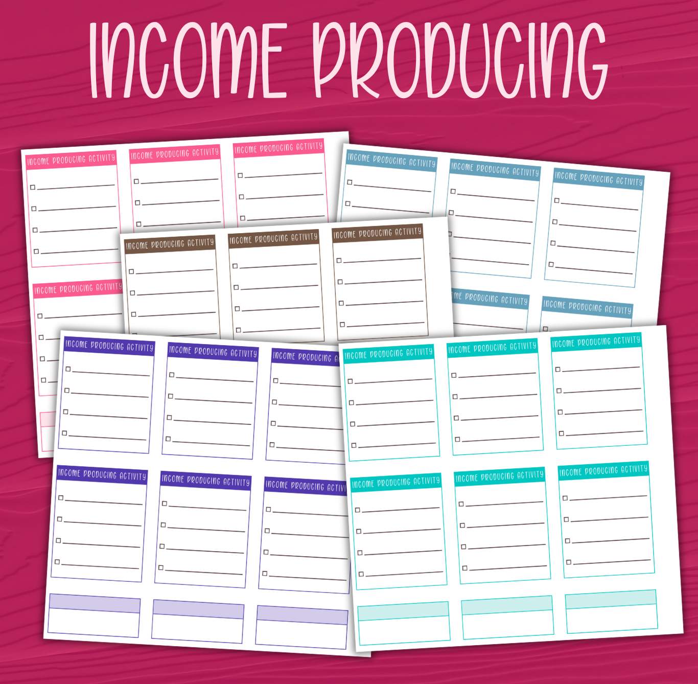 Income Producing Activities (IPA) Stickers