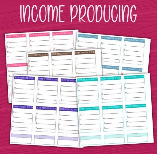 Income Producing Activities (IPA) Stickers