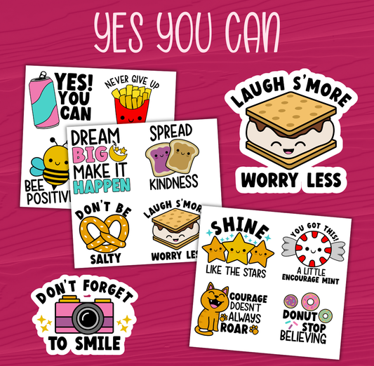 Yes You Can Stickers