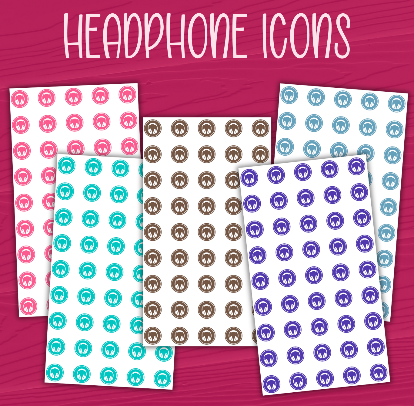 Headphone Icon Stickers