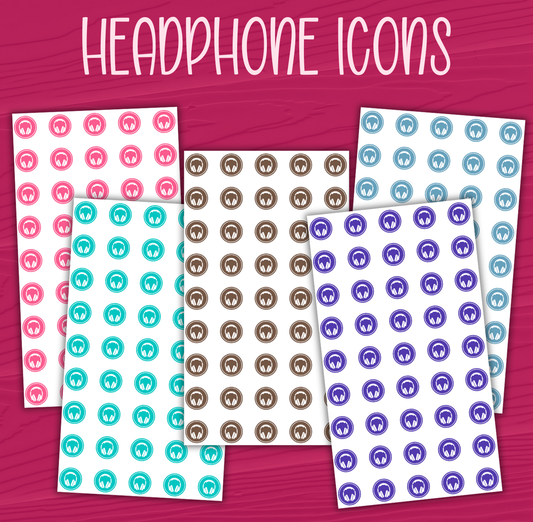 Headphone Icon Stickers