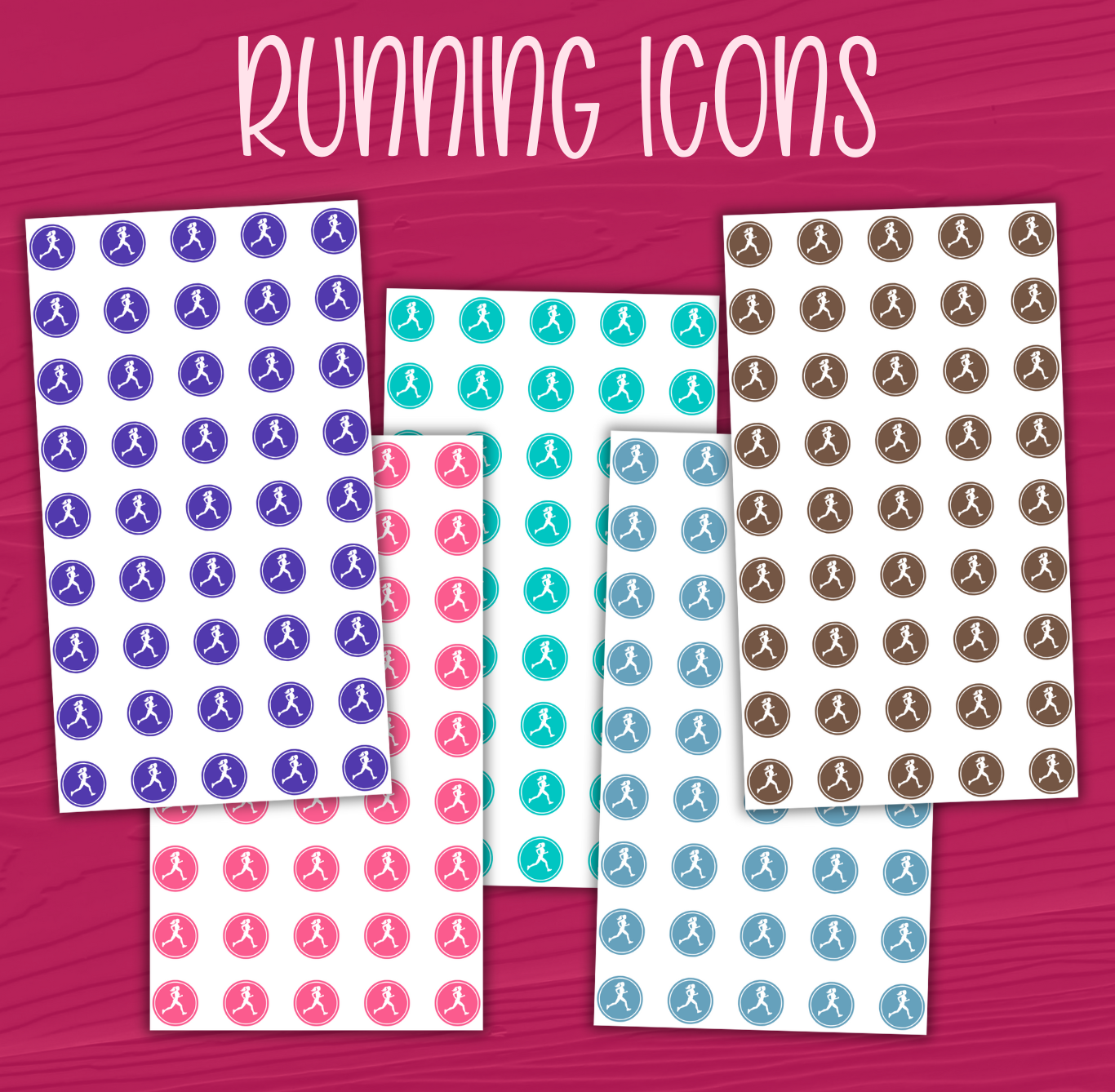 Running Icon Stickers
