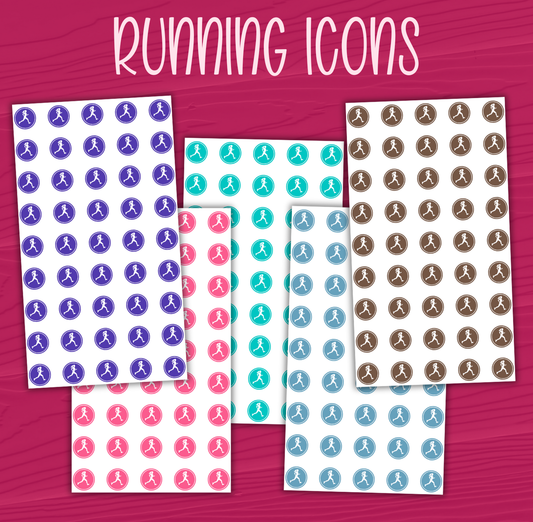Running Icon Stickers