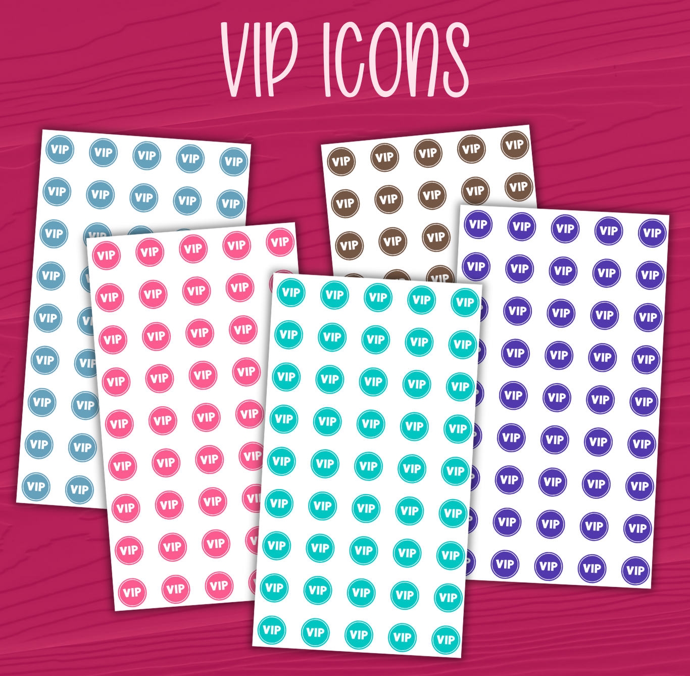 VIP Icon Stickers