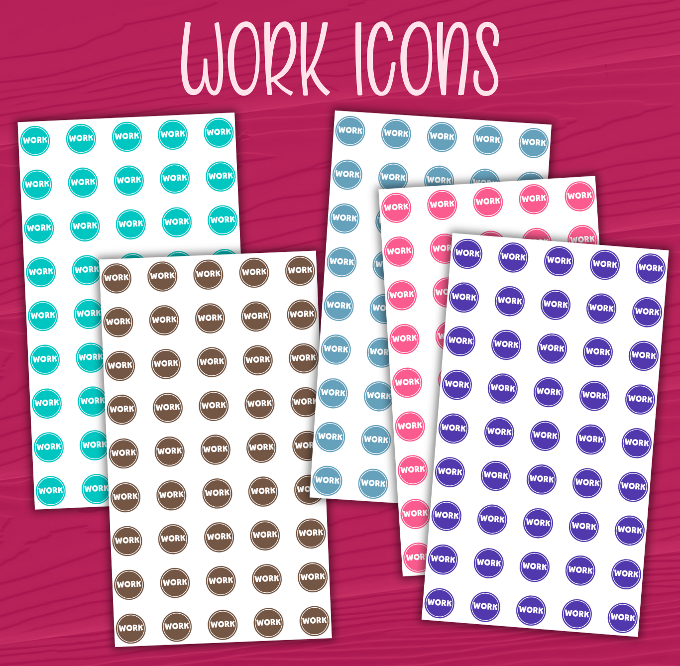 Work Icon Stickers