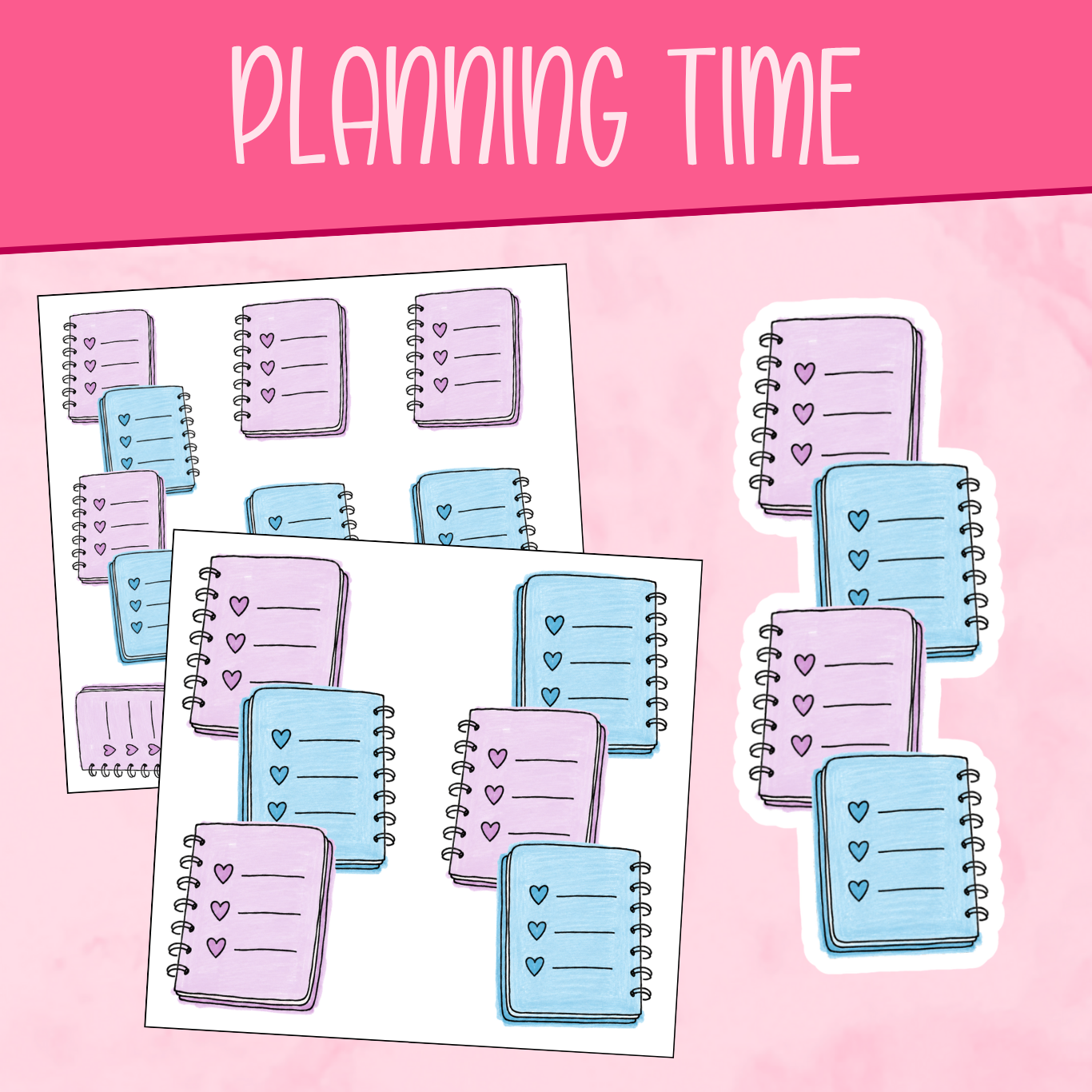 Planning Time (pastel) Stickers